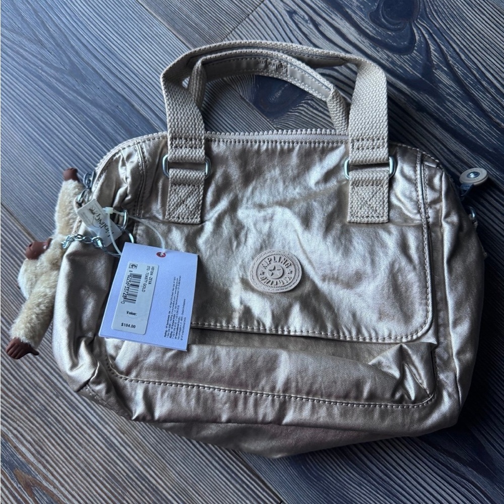 Kipling Metallic Gold Handbag